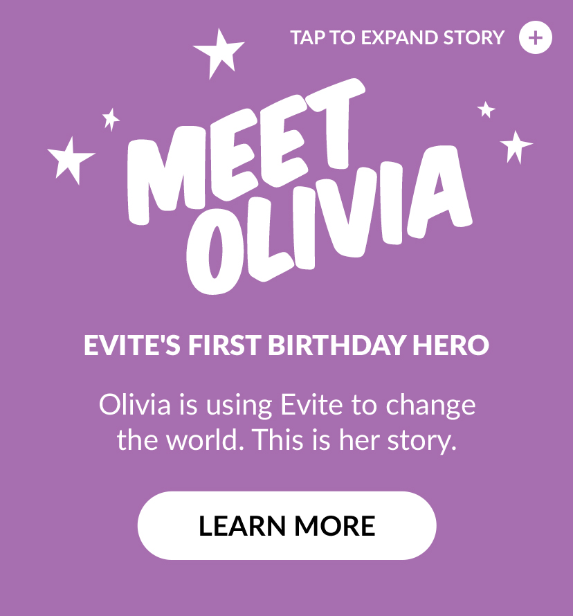 Evite's First Birthday Hero