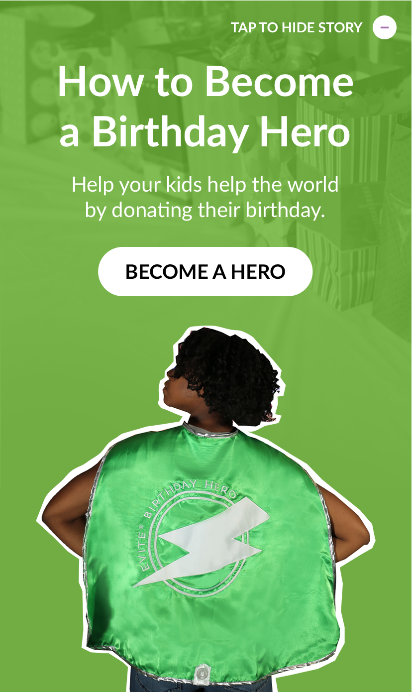 Help your kids help the world by donating their birthday.
