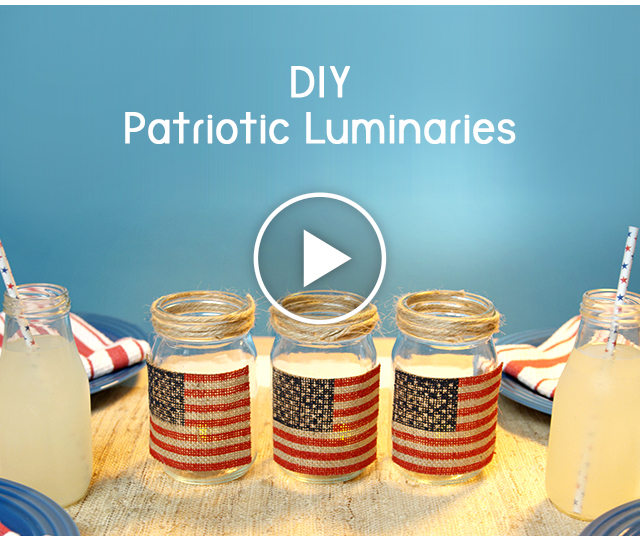 DIY Patriotic Luminaries