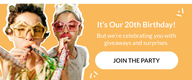 It's Our 20th Birthday! Join the Party!