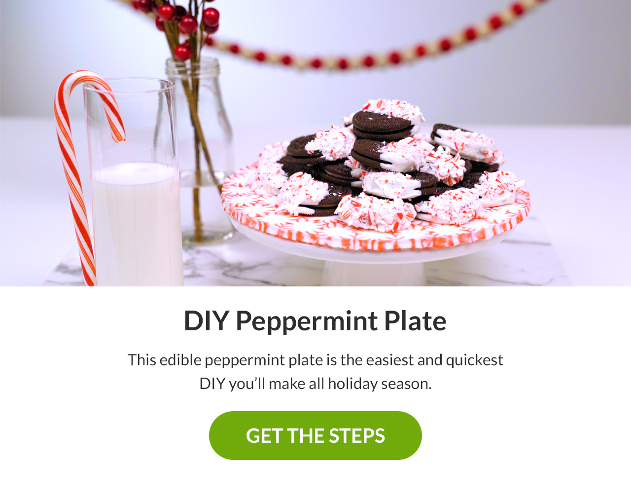 DIY Peppermint Plate. GET THE STEPS!