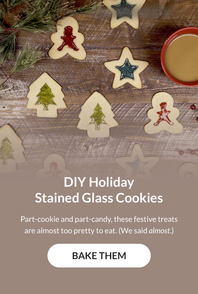DIY Holiday Stained Glass Cookies. Bake them!