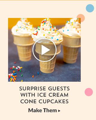 Surprise Guests with Ice Cream Cone Cupcakes. Make Them!