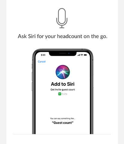 Ask Siri for your headcount on the go.