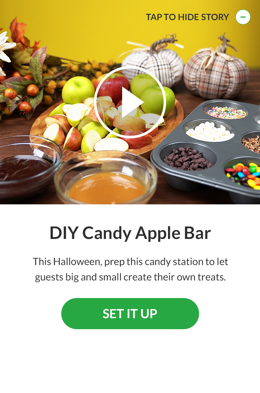 This Halloween, prep this candy station to let guests big and small create their own treats. SET IT UP!