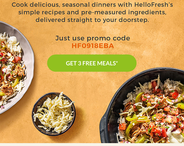 Say Hello to Fall with 3 Free Meals!