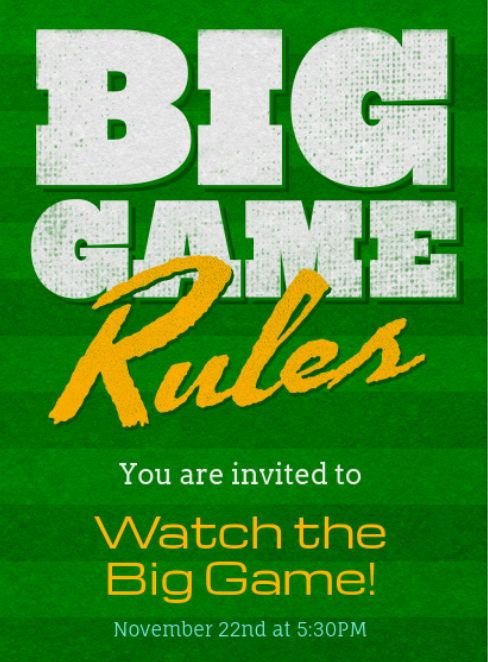 Big Game Invitation image