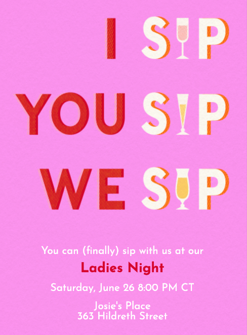 Ladies Night Invitation image