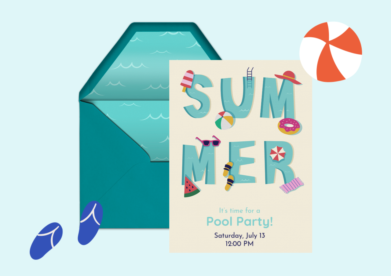 Summer Pool invitation