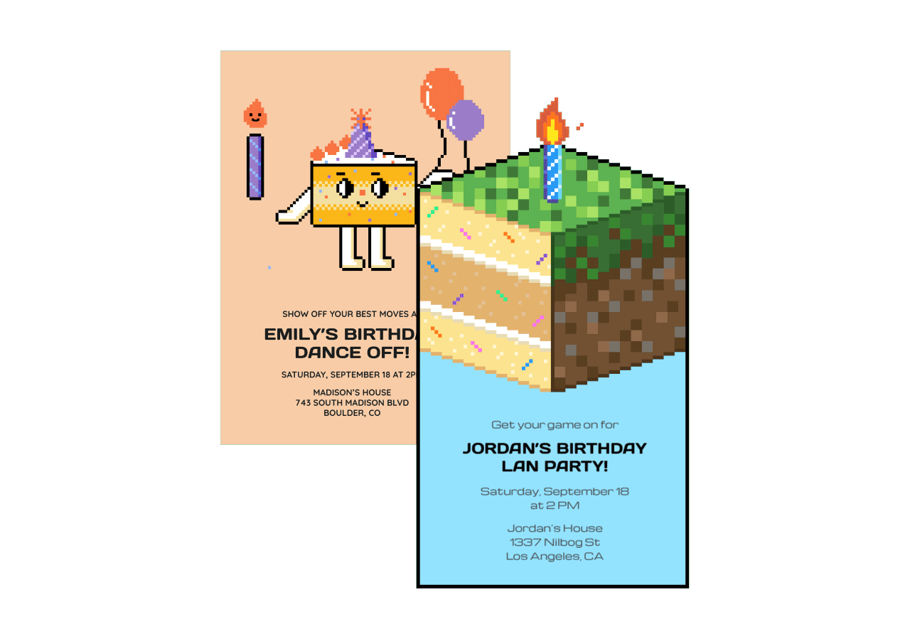 Block of Cake Invitation