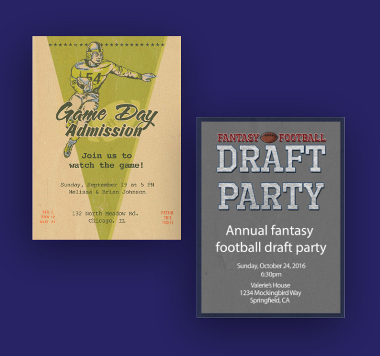 Football Party Invitations