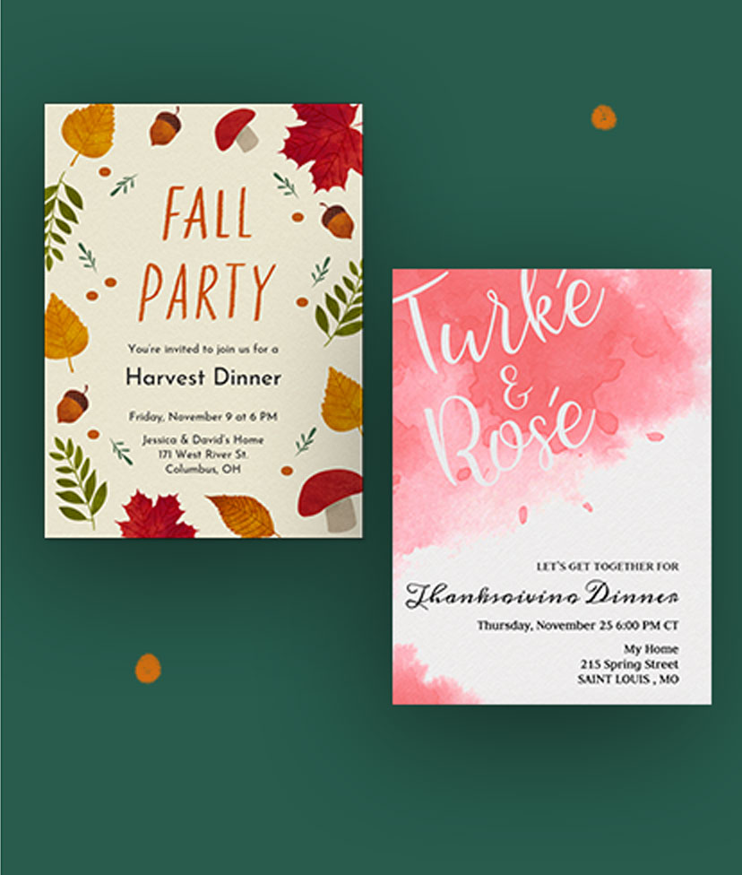 Fall invitations