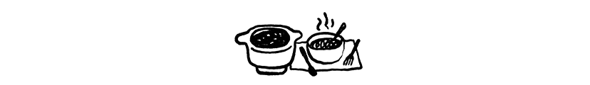 Illustration of a hot meal