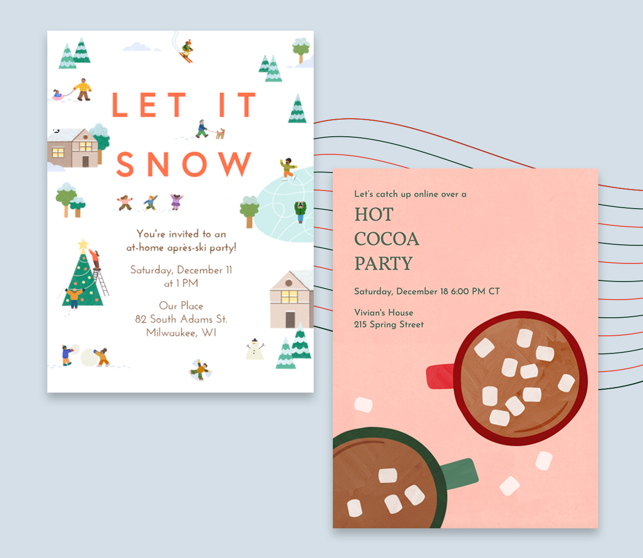 Winter celebration invitations
