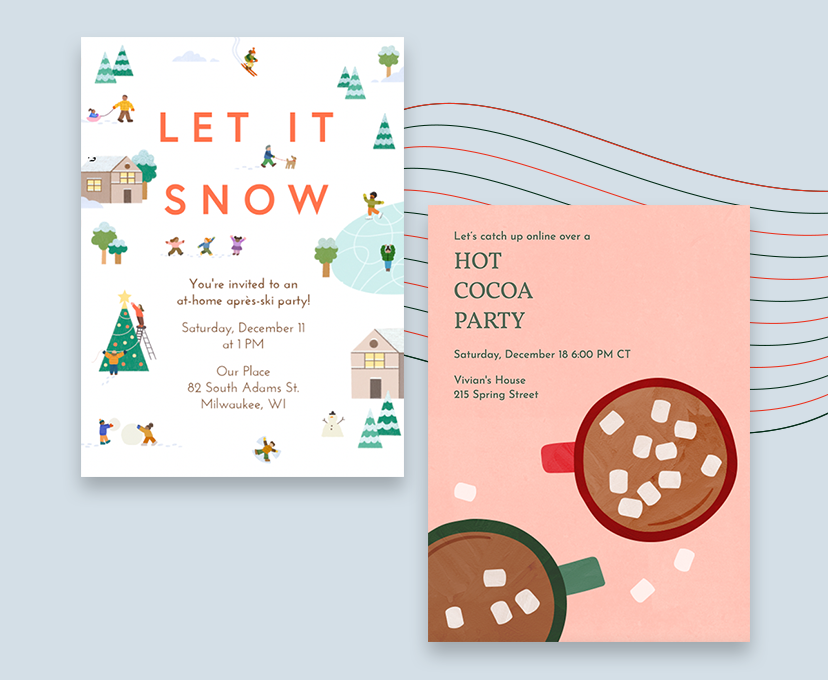 Winter celebration invitations