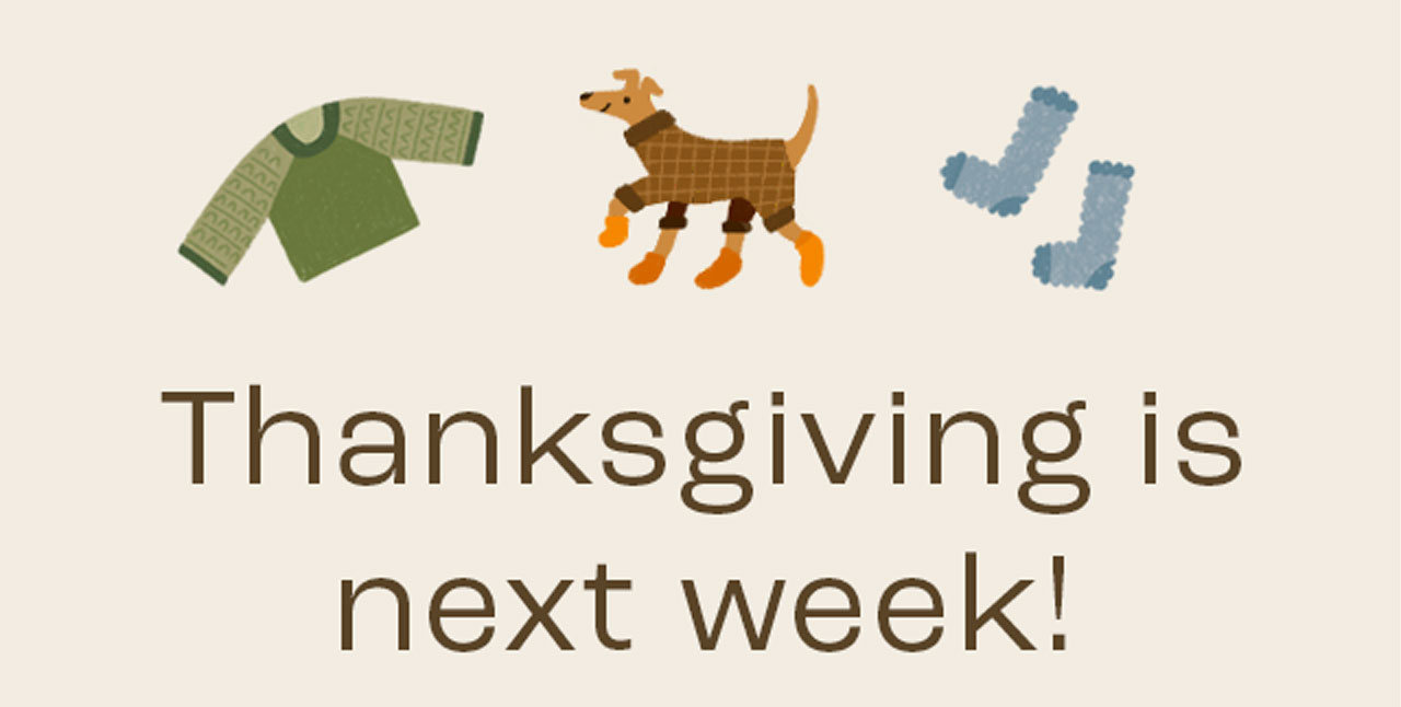 Thanksgiving is next week!