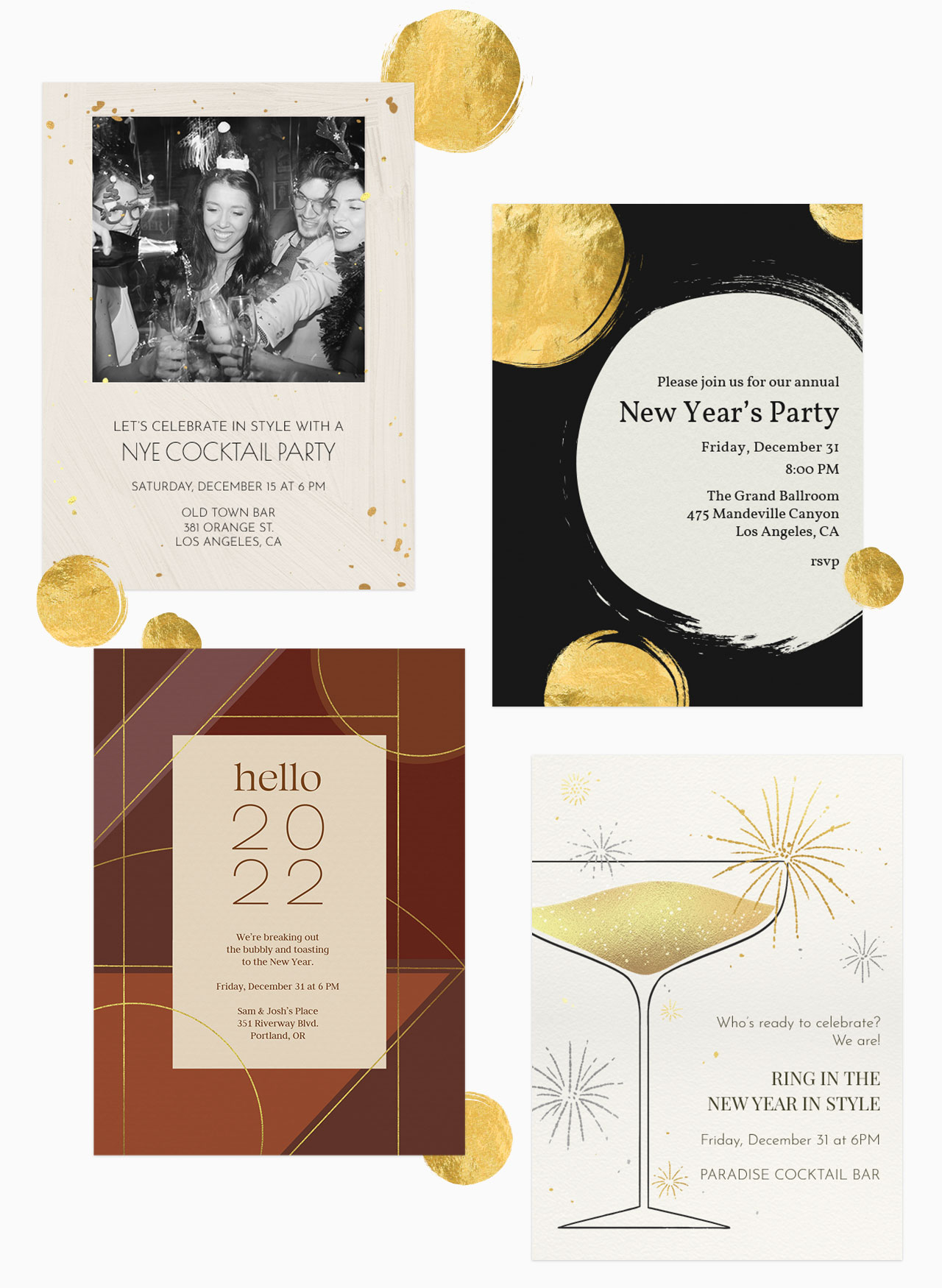 New Year's Eve invitations