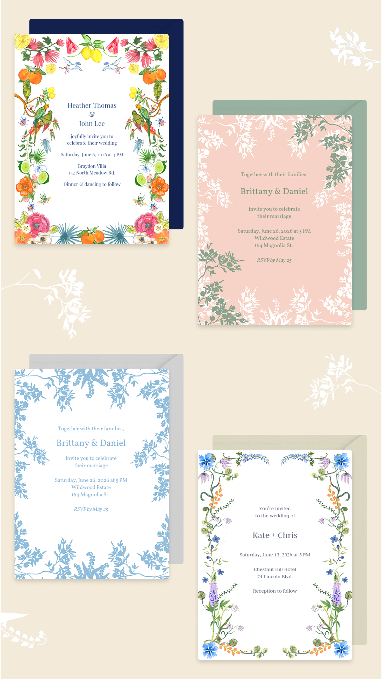 Invitations designed by Larsen McDowell