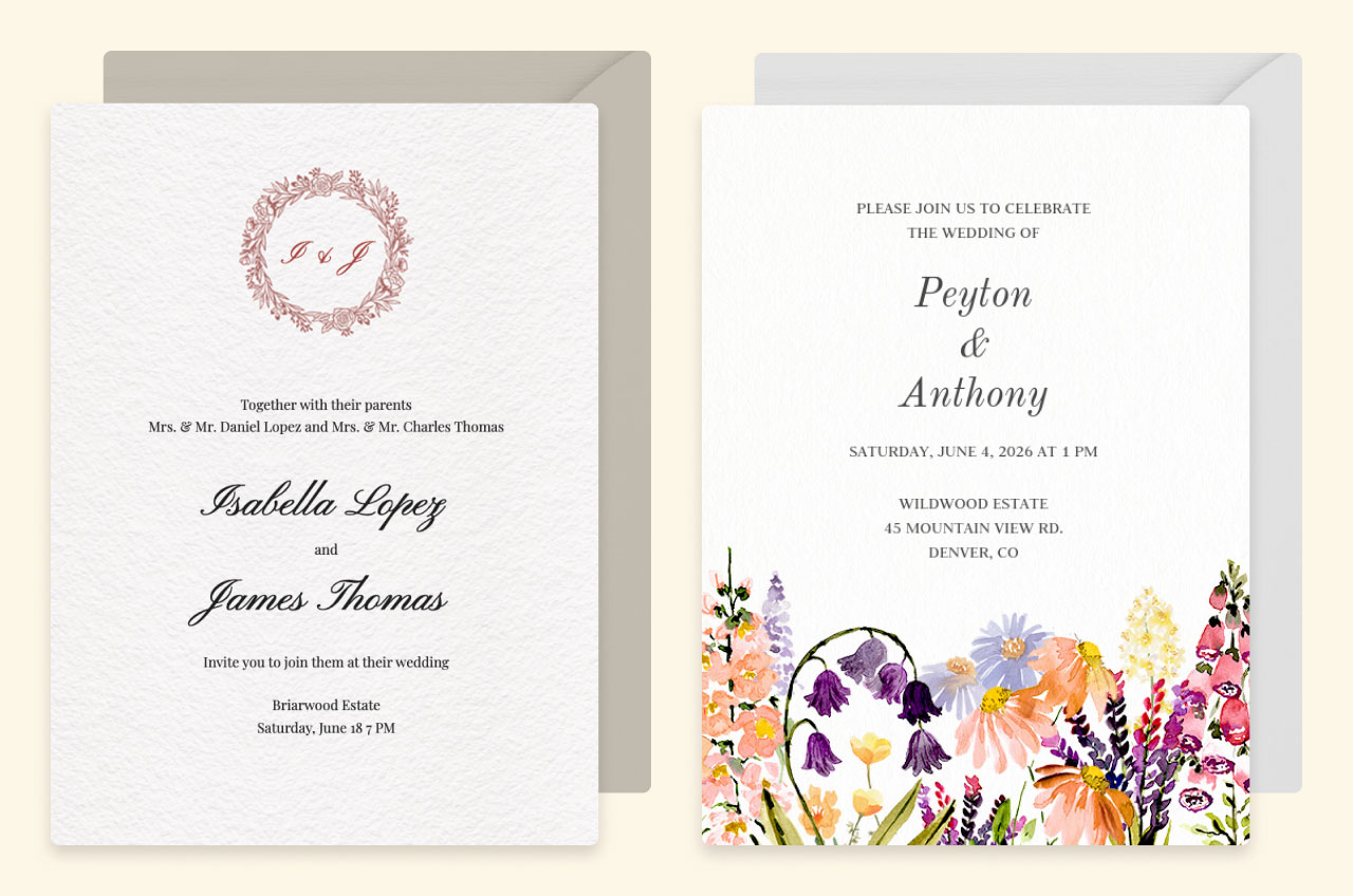 Wedding invitations