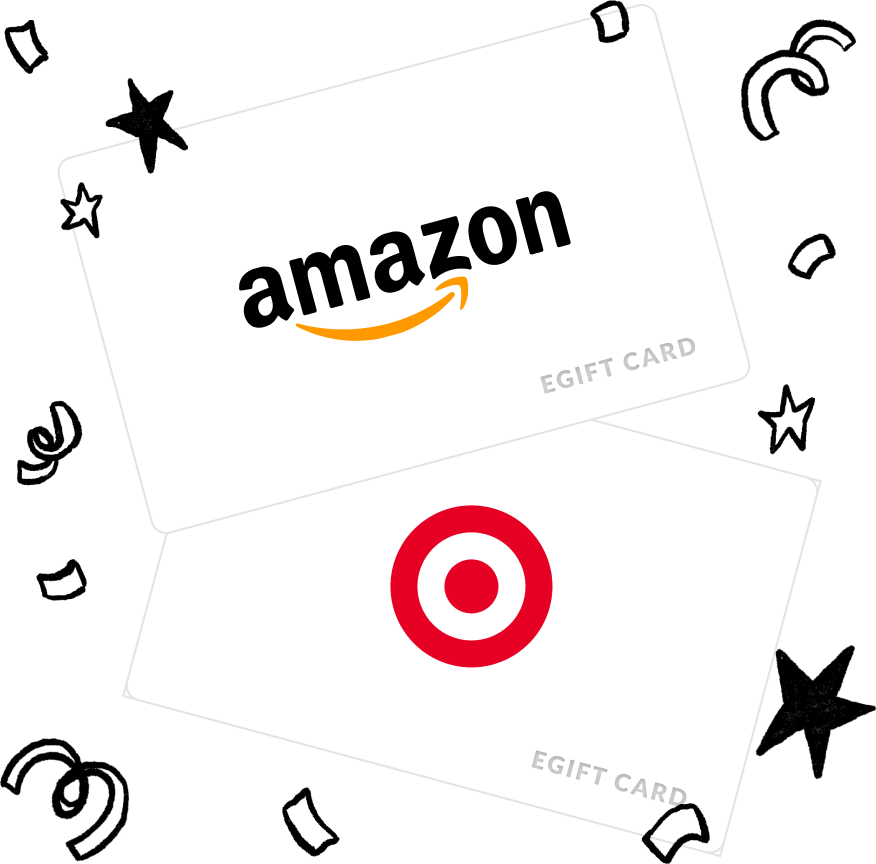 Amazon and Target gift cards