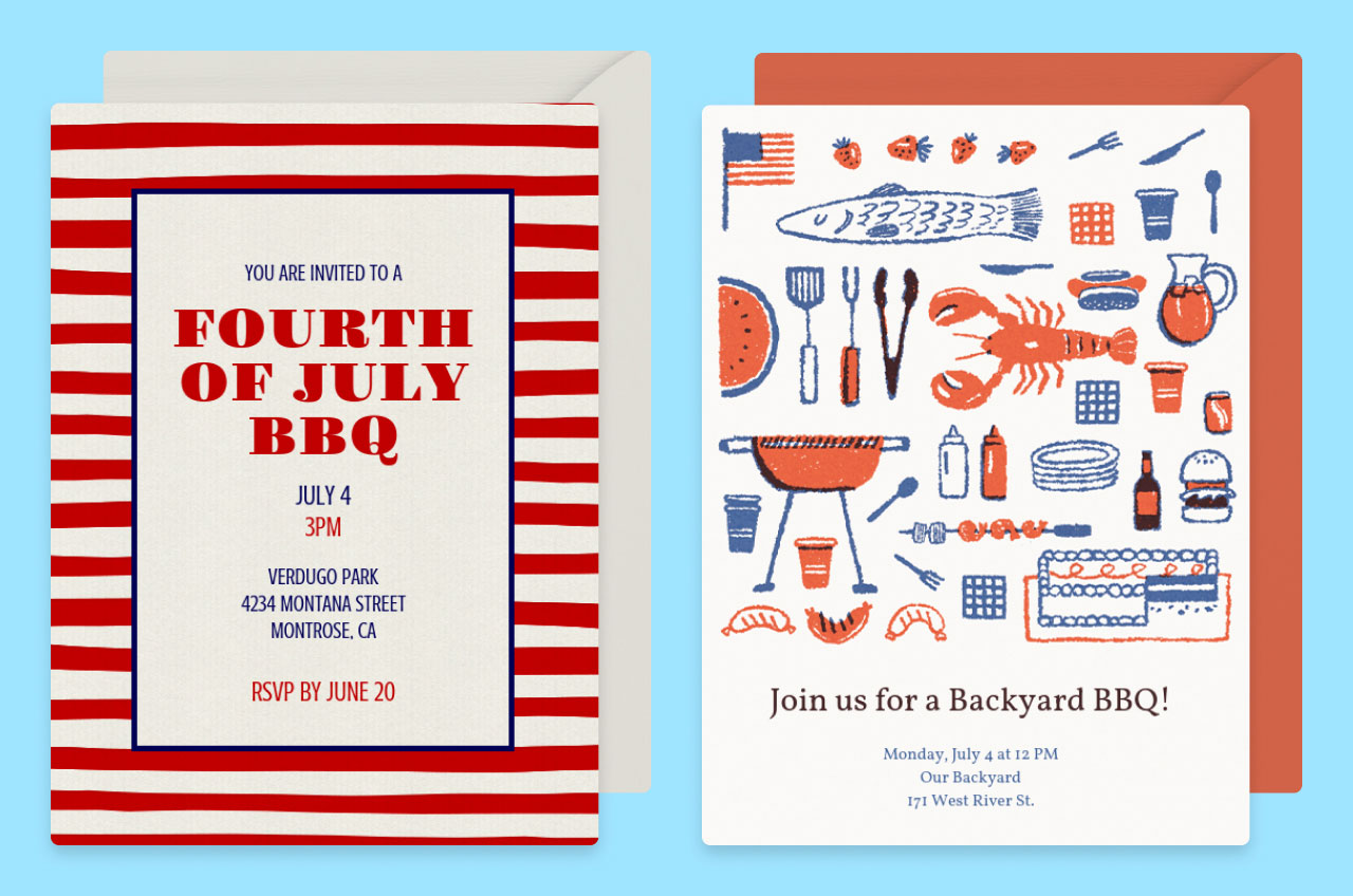 Fourth of July BBQ Invitation