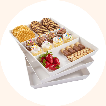 3-Section Stackable Serving Tray