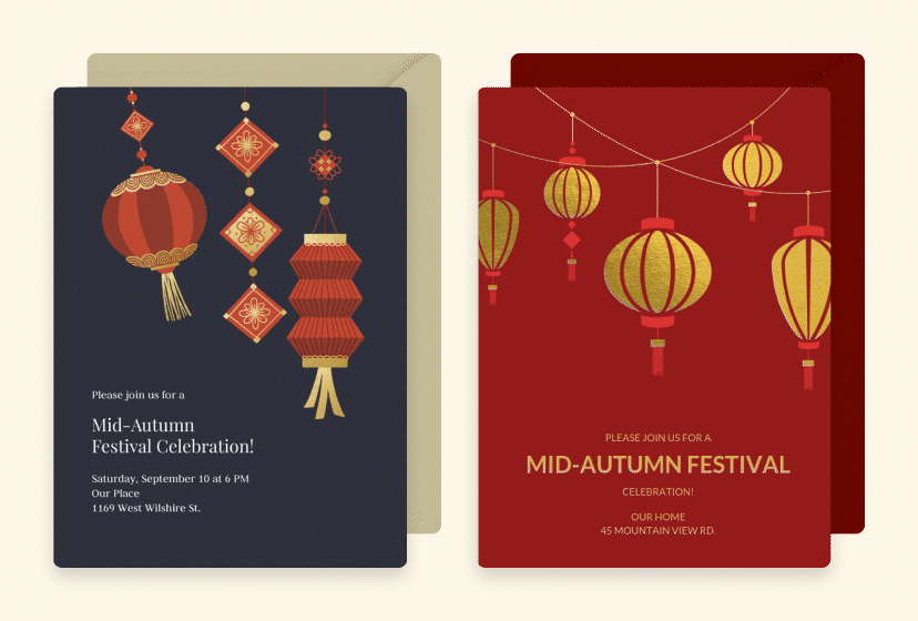 Mid-Autumn Festival invitations