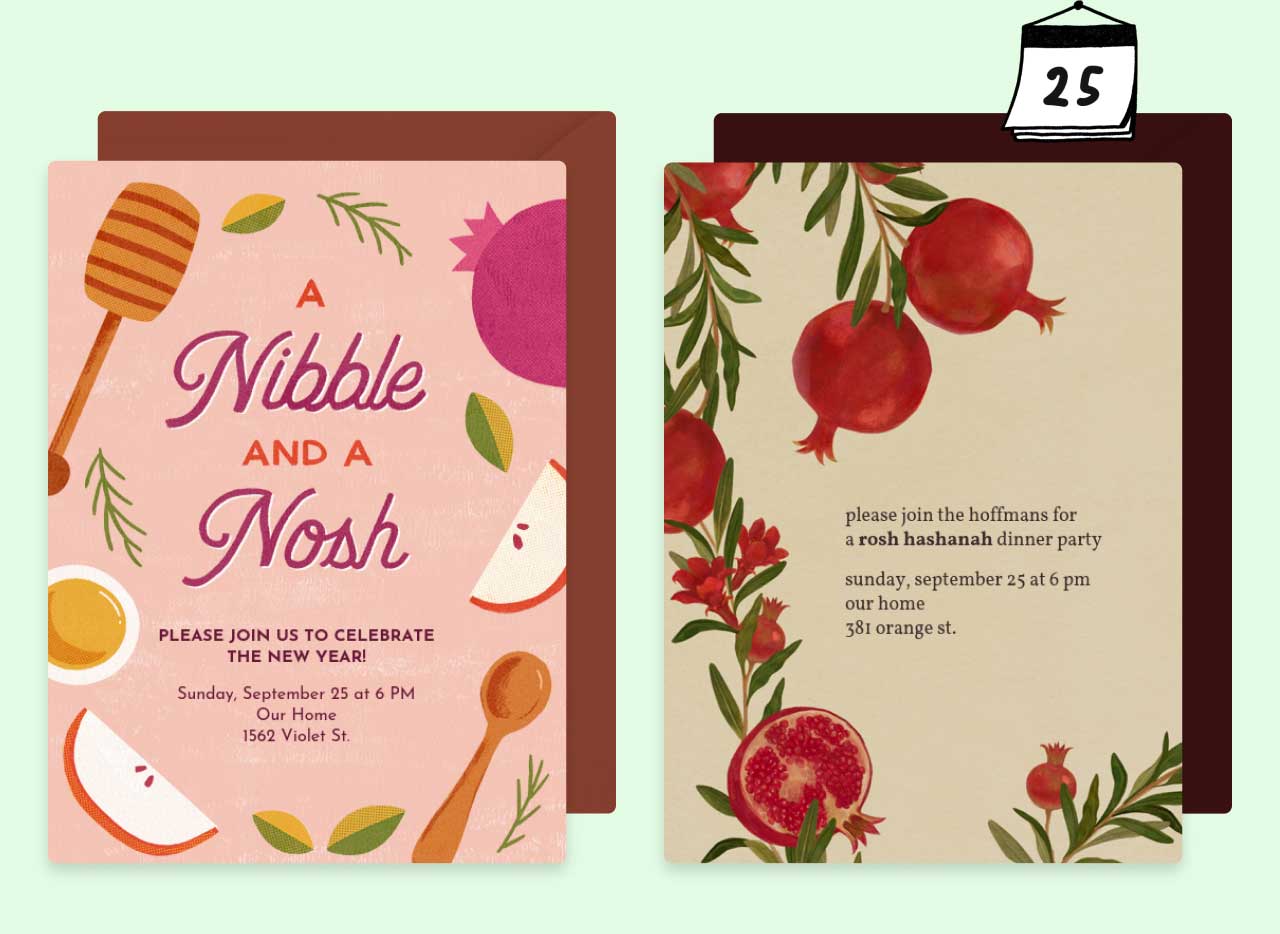 Rosh Hashanah invitations