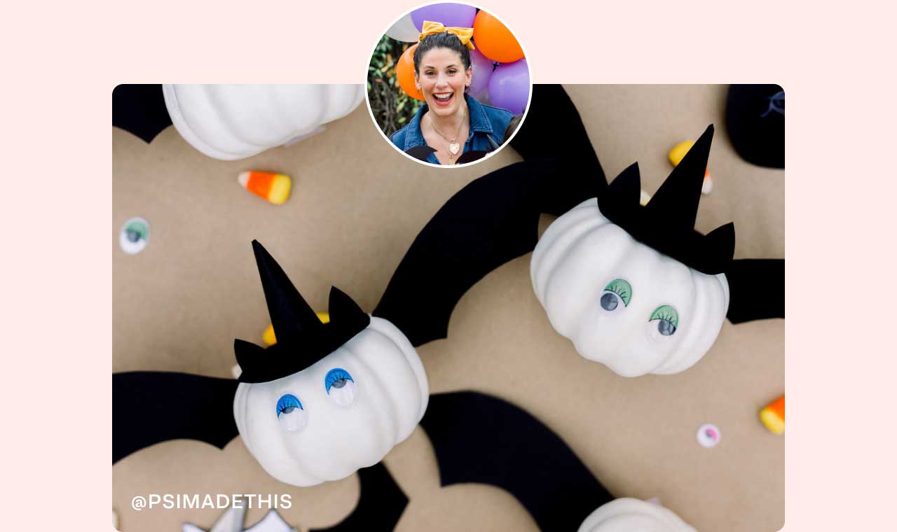 Home crafted Halloween decorations made by @psimadethis