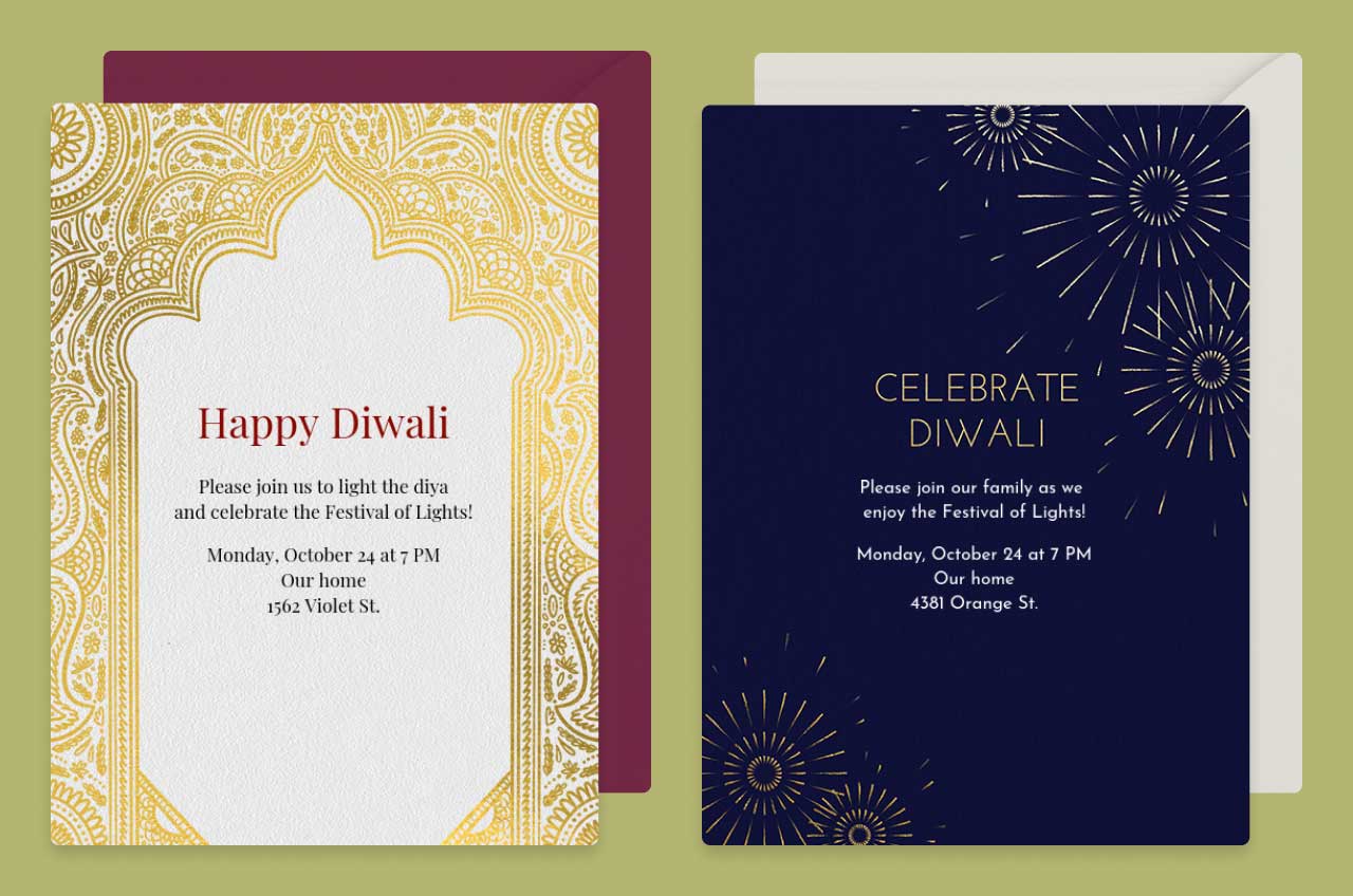 Diwali invitations