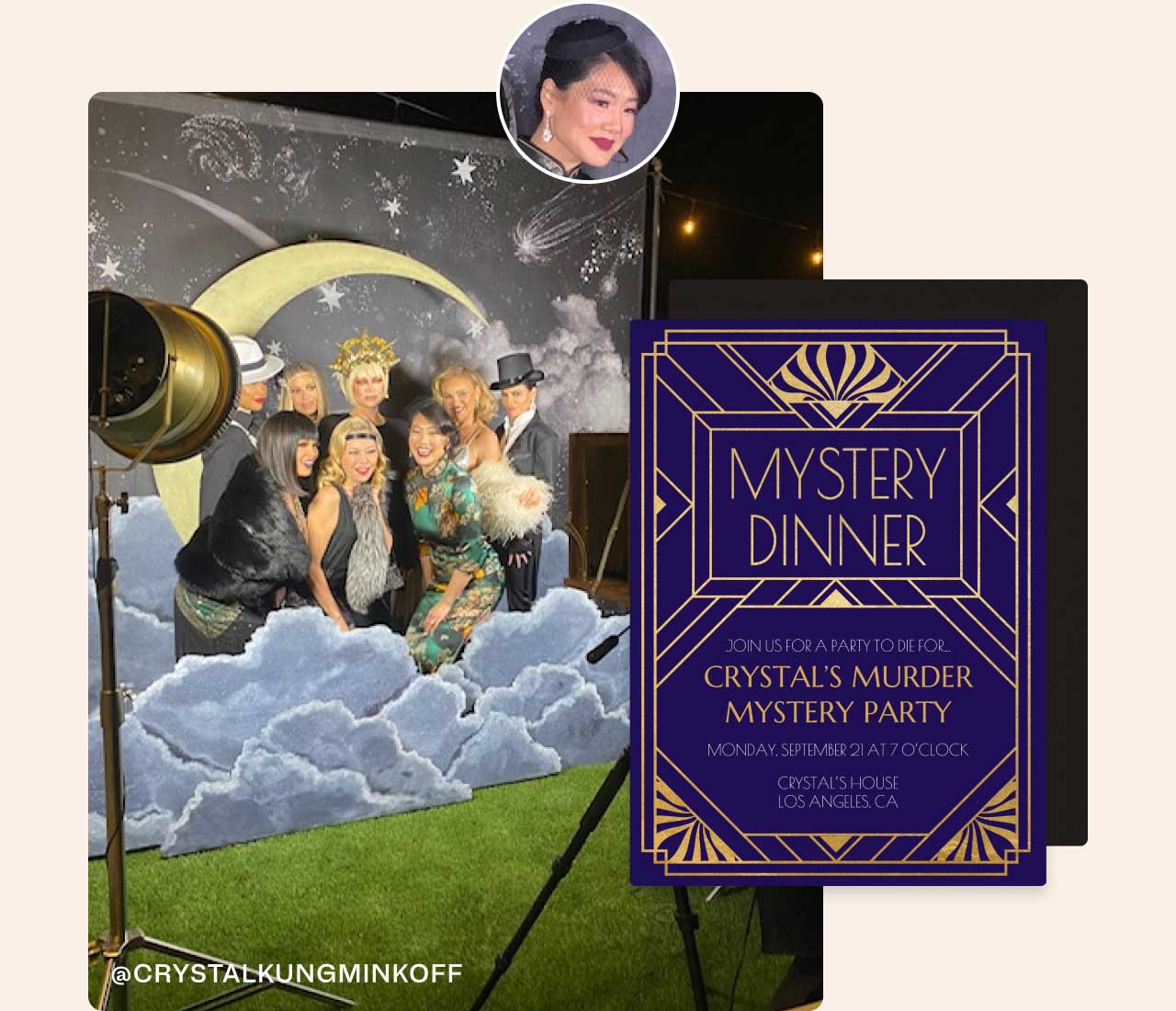 Murder mystery party picture and invitation | @crystalkungminkoff