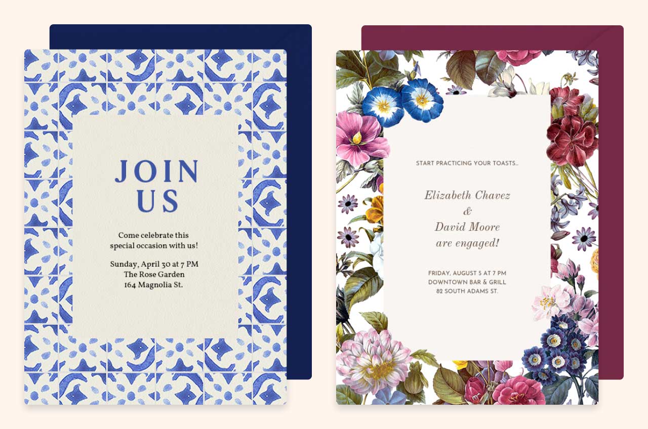 Engagement invitations