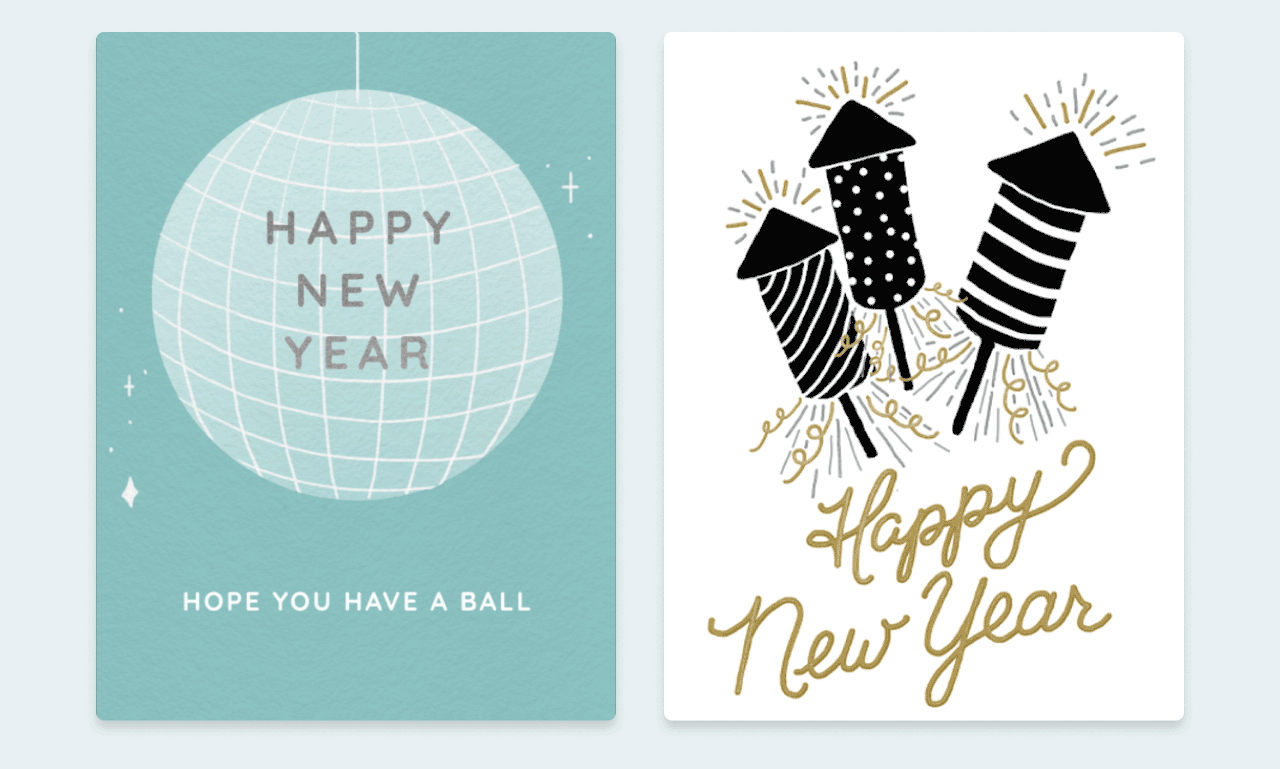 New Year's cards