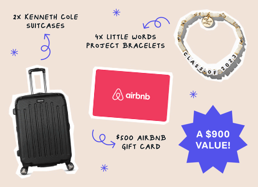 2X KENNETH COLE SUITCASES, 4X LITTLE WORDS PROJECT BRACELETS, $500 AIRBNB GIFT CARD - A $900 VALUE!