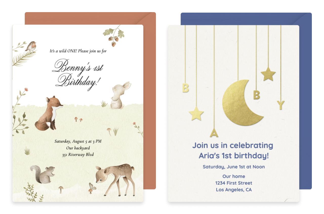 First Birthday Invitations 