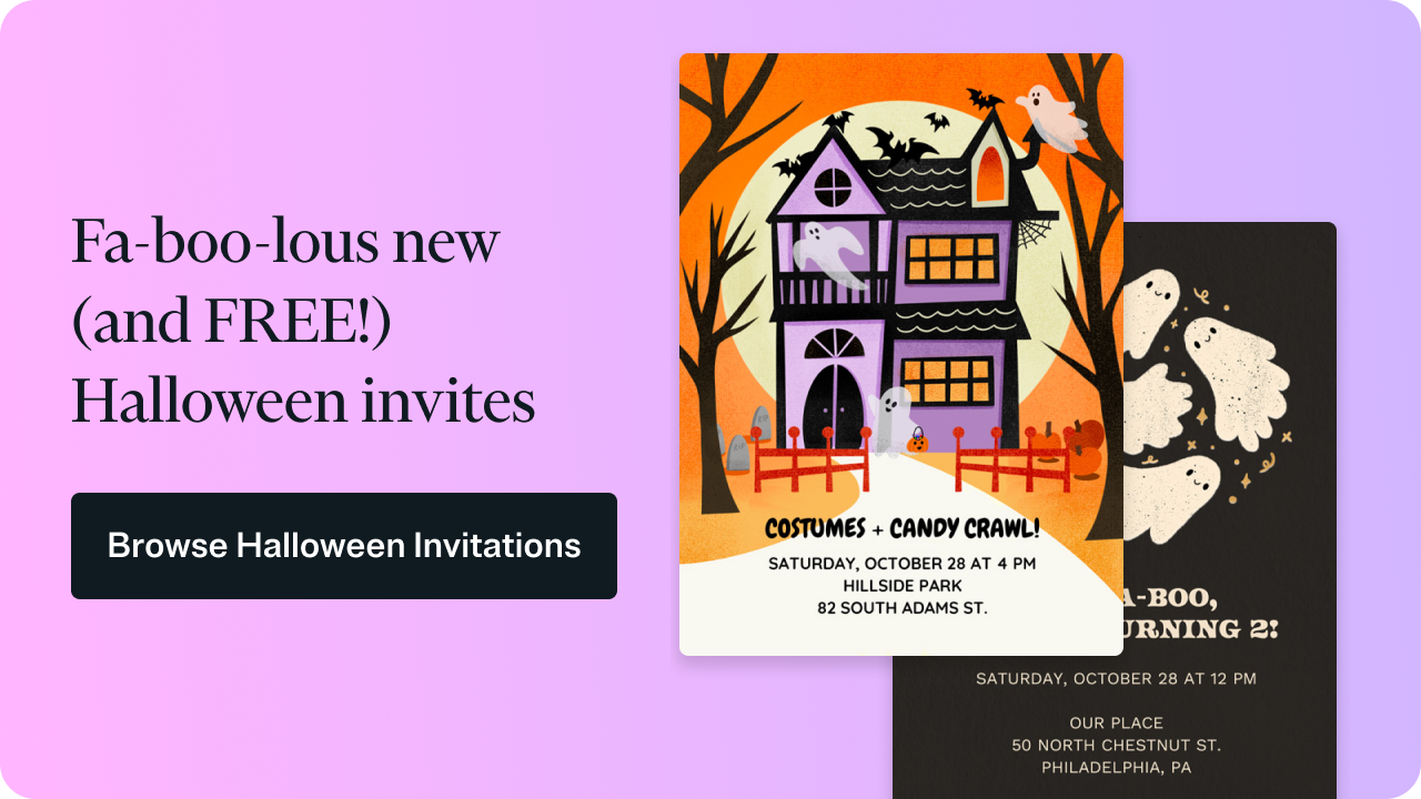Fa-boo-lous new (and FREE!) Halloween invites