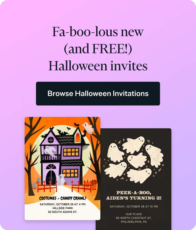 Fa-boo-lous new (and FREE!) Halloween invites