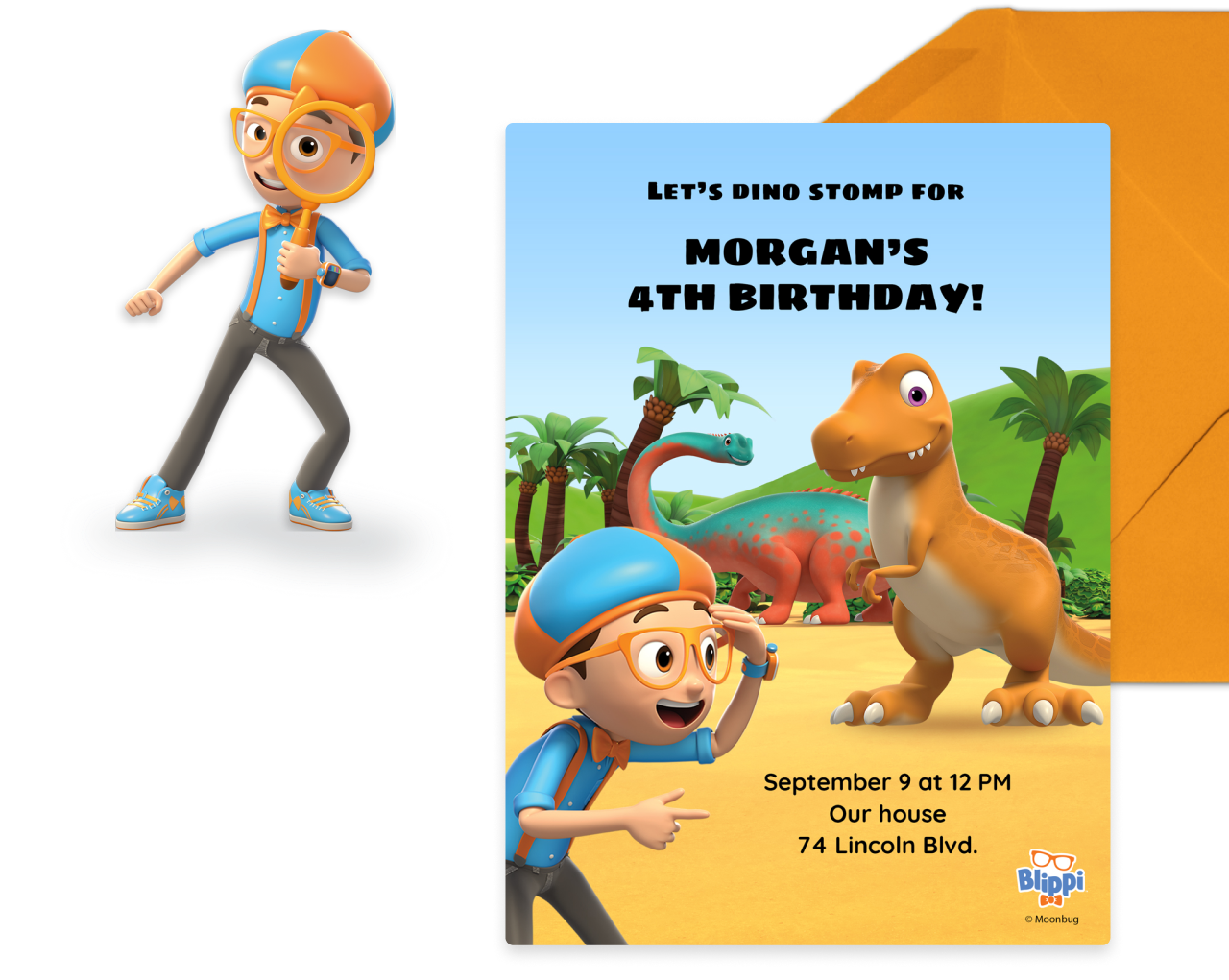 Blippi Invitation