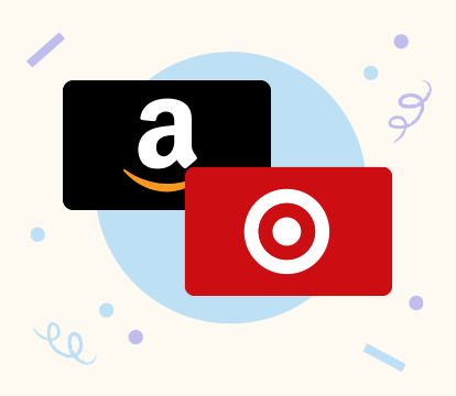 Amazon and Target gift cards