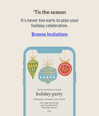 It's never too early to plan your holiday celebration. Browse Invitations!