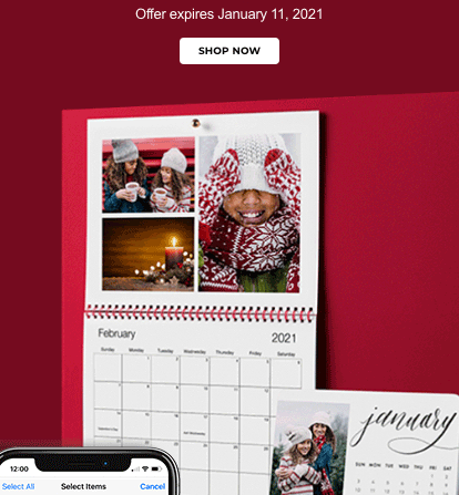 Get your complimentary calendar from Shutterfly. SHOP NOW!